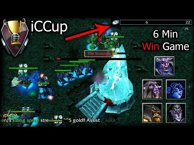 WIN IN 6 MINUTE  iCCup 5x5 Fast Game Tactique