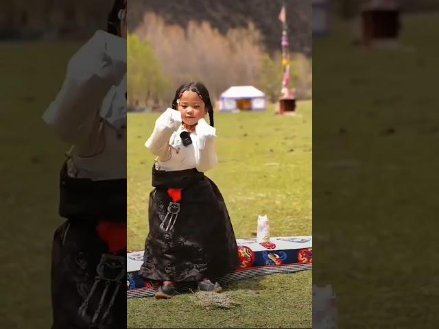 Tibetan Cute Girl Little Dolma Dance #shorts