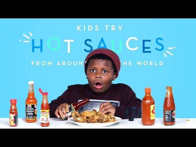 Kids Try Hot Sauces from Around the World | Kids Try | HiHo Kids