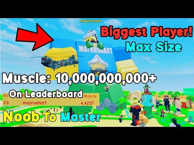 Strongest Player On Leaderboard! 5 Trillion Muscle! Max Size - Lifting Simulator