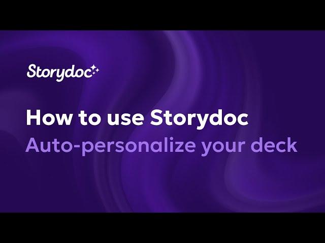 How to personalize your deck - Storydoc School