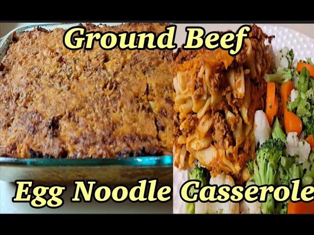 Ground Beef Egg Noodle Casserole/ Macarony Ak vian moulen. Video # 64