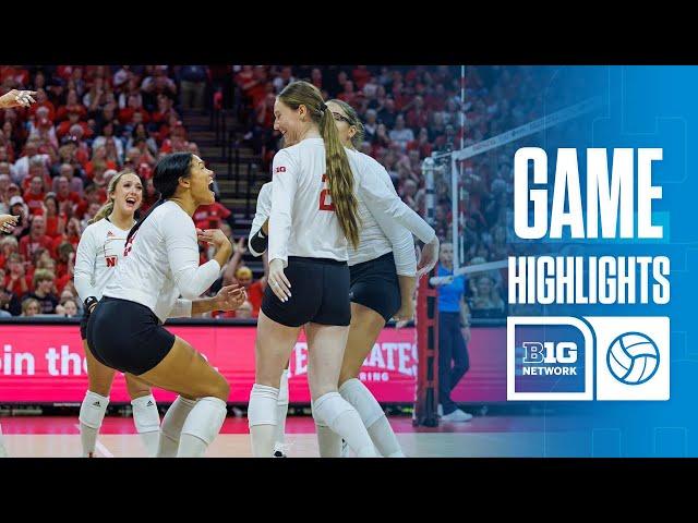 Wisconsin at Nebraska | Highlights | Big Ten Volleyball | 11/23/2024