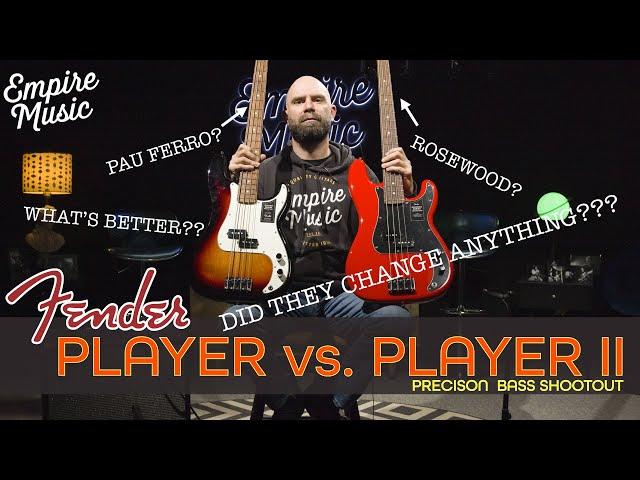 WE ANSWER IT!!!  Fender Player vs. Player II Precision Bass - (Pau Ferro vs. Rosewood)