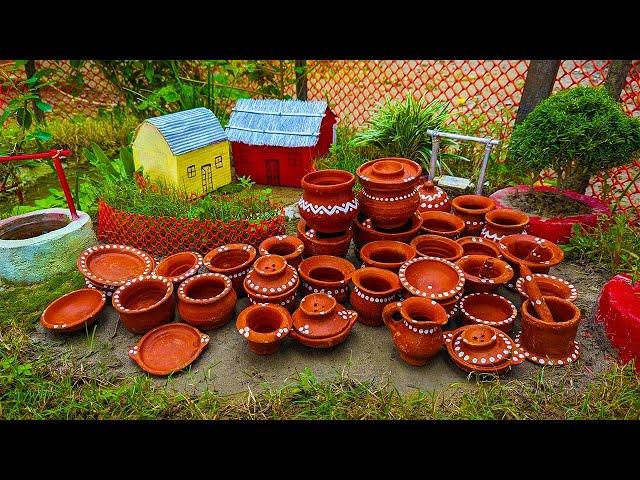 Hari Patil made of clay | মাটির নতুন হাড়িপাতিল | নতুন খেলনার সাথে কি কি থাকলো | Stove made of earth