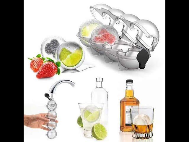 Ice Maker 4 Holes Mold Food Grade Soft Mold Sphere Silicone Eco-Friendly