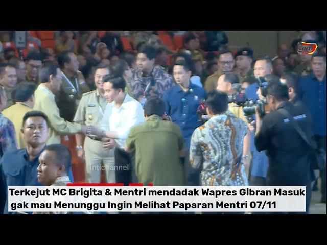 Mentri MC Brigita Terkejut W Gibran Mendadak Masuk mau Lihat, Bupati Walko Peserta heboh beri Yel2