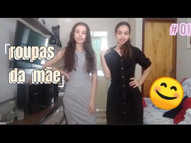 PROVANDO ROUPAS DA NOSSA MÃE!!