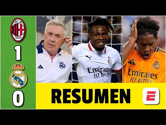 REAL MADRID CAYÓ vs AC MILAN por la mínima 1-0 con gol de Chukwueze. Debutó ENDRICK | Amistoso