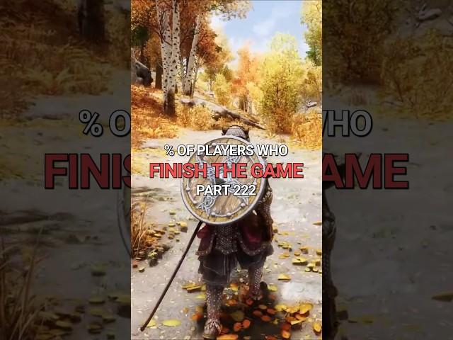% of Players who finish the Game #shorts #gaming #rdr2 #gow #thewitcher #tlou #sekiro #eldenring