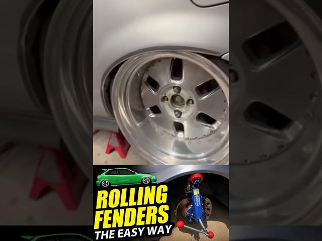 ROLLING FENDERS for good fitment or tire clearance #car #diy #customs #fitment #shorts