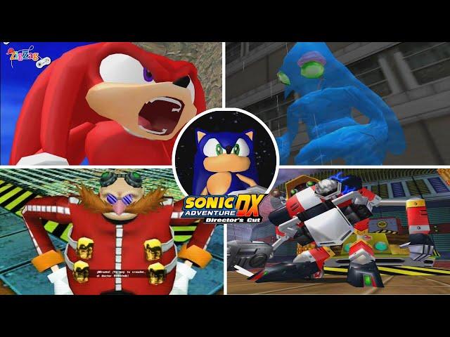 Sonic Adventure 1 DX | All Bosses Fight + Cutscenes | Play as Sonic | ZigZagGamerPT