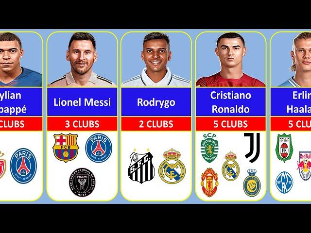 CHECK IT OUT ‼️FAMOUS FOOTBALLERS HOW MANY CLUBS THEY PLAYED