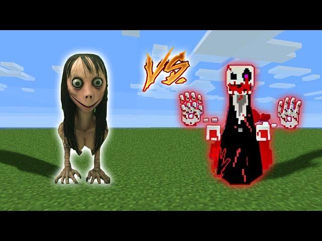 Minecraft | Real MoMo vs Bloody Gaster | Which is more scarier MoMo or Bloody Gaster