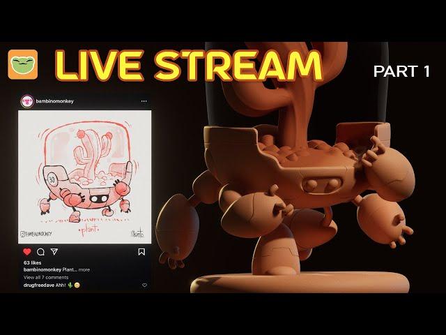 3D Sculpting // Live Stream with Drugfreedave // Nomad Sculpt