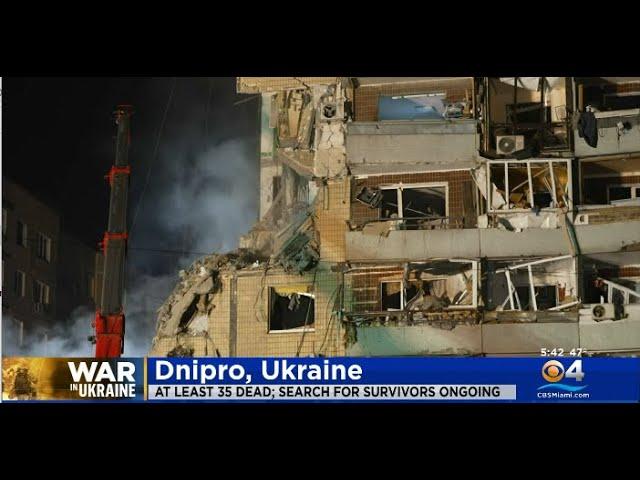 At Least 35 Killed In Russian Missile Strike On Apartment Building In Dnipro, Ukraine