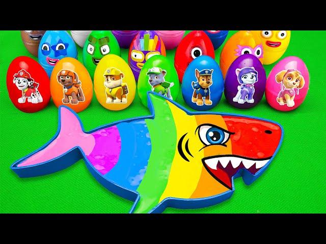 Finding Pinkfong Paw Patrol, Cocomelon with Baby Shark SLIME Bathtub Coloring! Satisfying ASMR