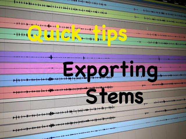 How to get your stems out of Pro Tools