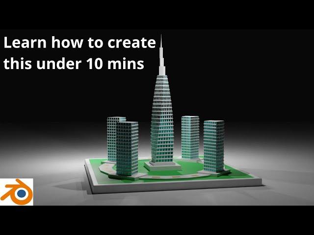 Low poly building tutorial in blender 3d.