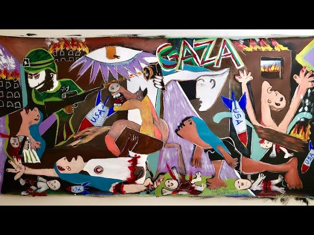 Picasso's Guernica = Gaza - A Painting about Bombing Palestinians