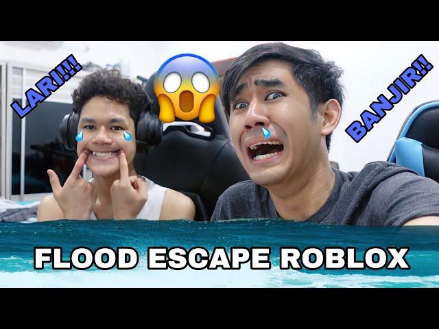 LARI WOI BANJIR TERUK FLOOD ESCAPE ROBLOX 