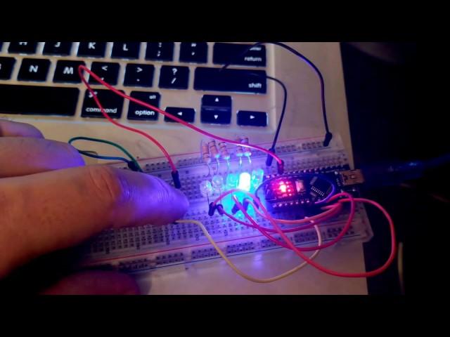 Arduino project: Led blinking with interrupt to reverse flow.