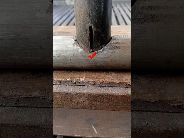 tricks for cutting iron pipes, so that the welding is stronger.#welders #welding #metalworking #diy