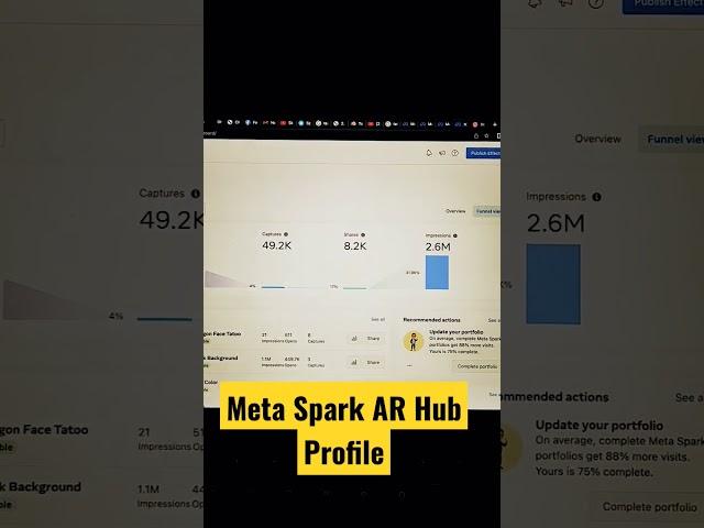 Meta Spark AR Hub profile #meta #metaverse #instagram #fb #filter