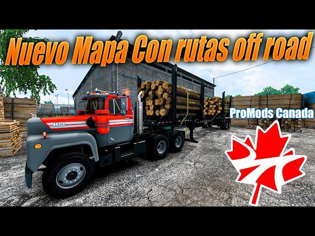 Impresionantes trochas y carreteras de canada||#ats ||Promods canada Modo Realista dia-1