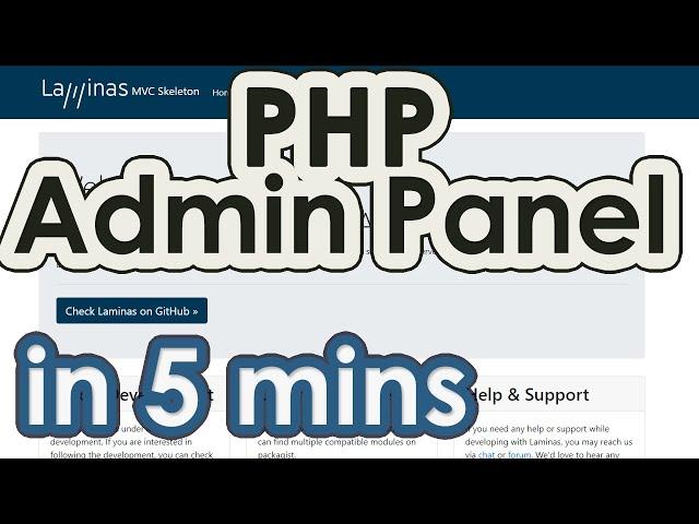 Create PHP Administration Panel in 5 minutes - Laminas Starter Kit