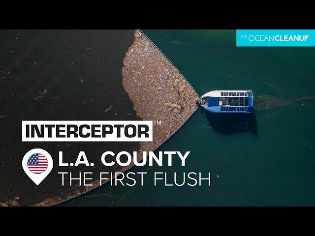 Interceptor 007 Faces the First Rain Event in LA (& stops 35,000 lbs of waste) | The Ocean Cleanup