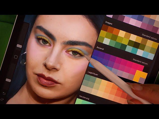 ASMR Make-up on Charli XCX  (iPad drawing sounds for sleep)