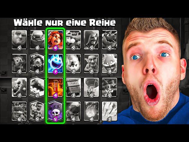 NUR 1 KARTENREIHE WÄHLEN im MEGA AUSWAHL MODUS... (Eskalation) | Clash Royale Deutsch