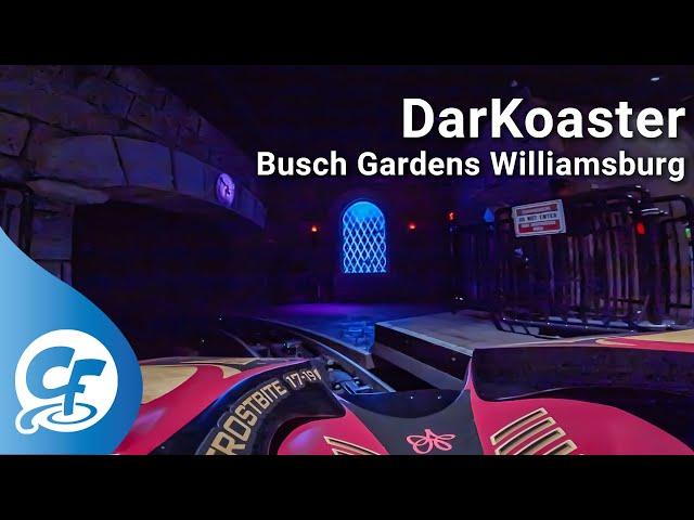 DarKoaster front seat on-ride 4k POV @30FPS Busch Gardens Williamsburg