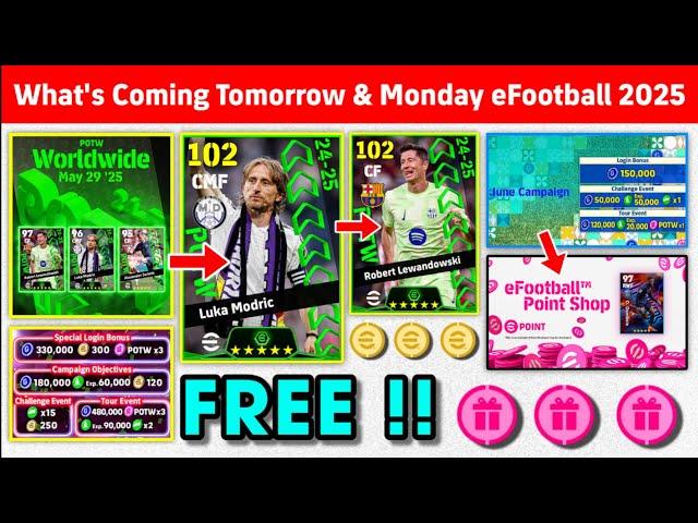 What Is Coming On Tomorrow & Monday In eFootball 2025 Mobile !! New Campaign, Free Coins 