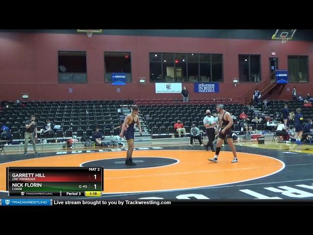 Nick vs Garrett Hill of UNC Pembroke at NCAA D2 Regional Championship in GA on  2/27/2021