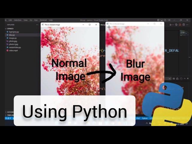 Blur an image using python code || OpenCv library in python || python programming