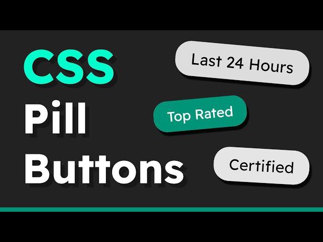 How to Easily Create Pill Buttons (Tags) with HTML & CSS