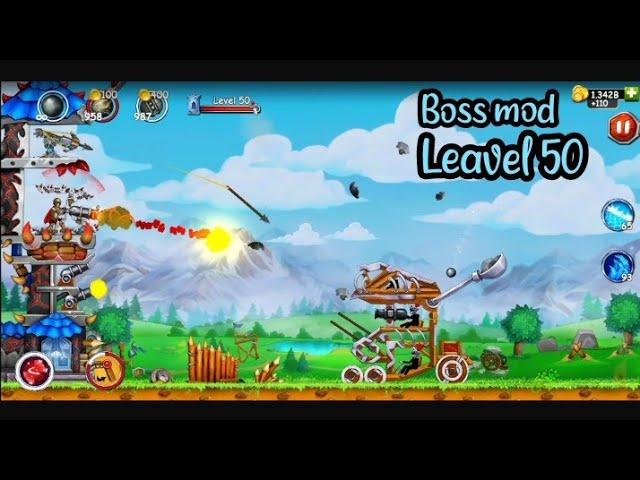 The Catapult 2 Gamplay Boss mod Level 50 | gameplay #gaming #catapult #arcade