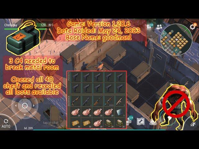 LDOE Raid -   goodman1 with metal room and all 40 chest opened