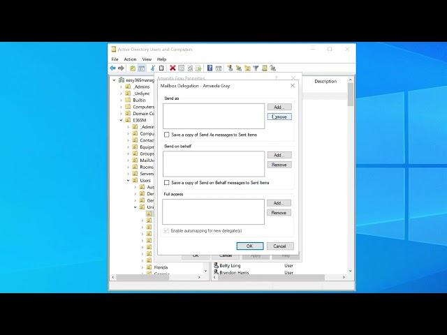 How to delegate send-as permissions with Easy365Manager