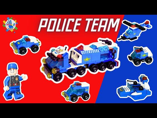 Lego Police, Police Set, Police Boat and other MINI VEHICLES /Tutorial SATISFYING Mini Blocks