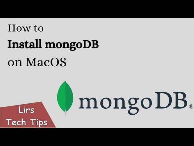 How to Install mongoDB on Mac 2019