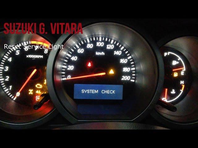 Suzuki Grand Vitara Reset Service Light