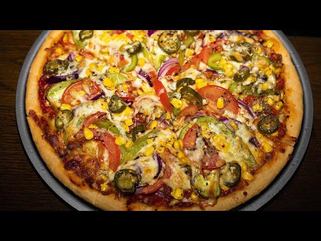 Whole Wheat Veg Pizza Recipe | Vegetarian Pizza With Atta