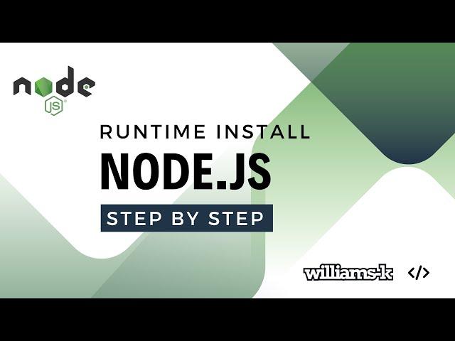 Node.js Setup on Mac - Install Runtime