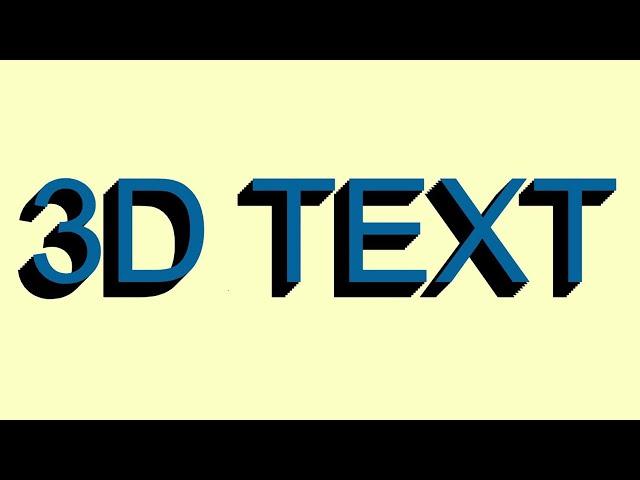 CSS For 3D Text