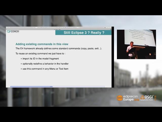 Plugin development strategy : still Eclipse 3? Really? | EclipseCon Europe 2018