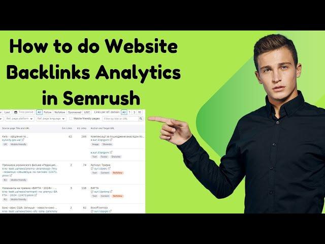 How to do Website Backlinks Analytics in Semrush