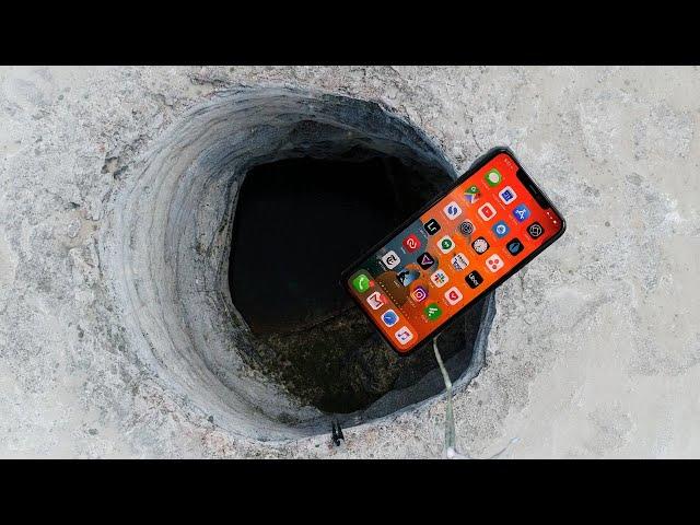 Dropping an iPhone 11 Pro Down Deep Hot Cauldron Hole - What's in There?